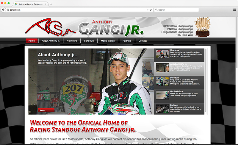 ANTHONY GANGI JR. UNVEILS NEW WEBSITE